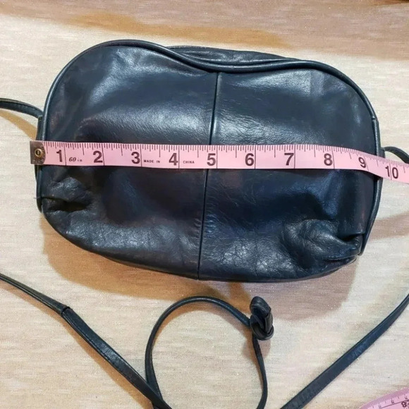 Vintage Blue leather small crossbody‎ - Picture 5 of 7